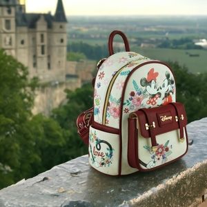 Wondapop Disney Minnie and Mickey Vegan Leather 12" Backpack